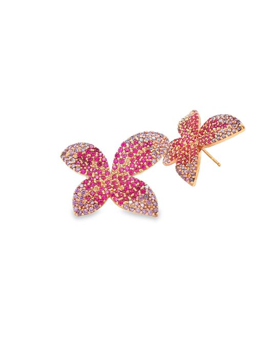 Dea gold fucsia&ametista earrings GOCCIAZZURRA JEWELS | ORDEAOROFUCSIA